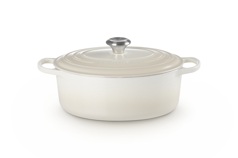 Le Creuset Signature 29cm Cast Iron Oval Casserole - Meringue | 21178297164430