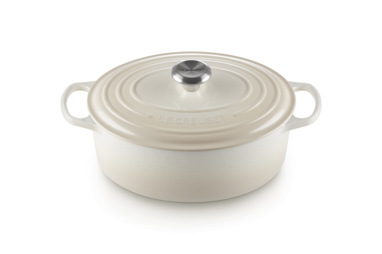 Le Creuset Signature 29cm Cast Iron Oval Casserole - Meringue | 21178297164430