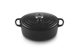 Le Creuset Signature 27cm Cast Iron Oval Casserole - Satin Black | 21178270002430