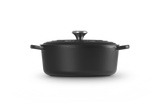 Le Creuset Signature 27cm Cast Iron Oval Casserole - Satin Black | 21178270002430