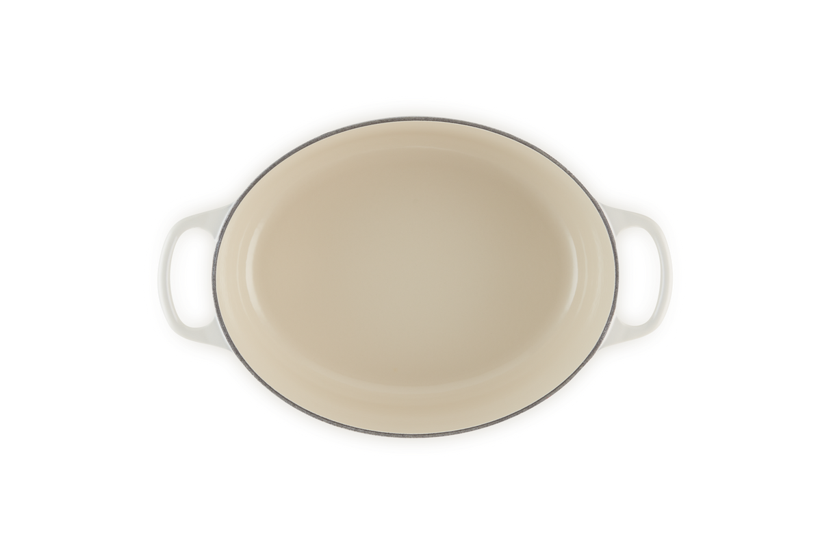 Le Creuset Signature 27cm Cast Iron Oval Casserole - Meringue | 21178277164430