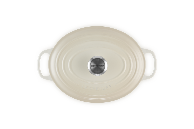 Le Creuset Signature 27cm Cast Iron Oval Casserole - Meringue | 21178277164430