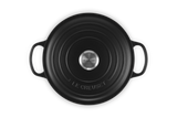 Le Creuset Signature 26cm Cast Iron Round Casserole - Satin Black | 21177260002430