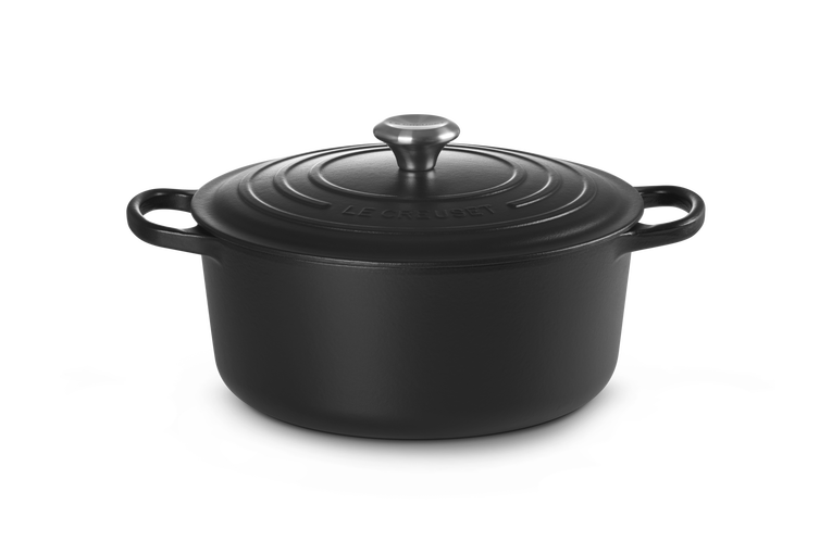 Le Creuset Signature 28cm Cast Iron Round Casserole - Satin Black | 21177280002430