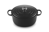 Le Creuset Signature 28cm Cast Iron Round Casserole - Satin Black | 21177280002430