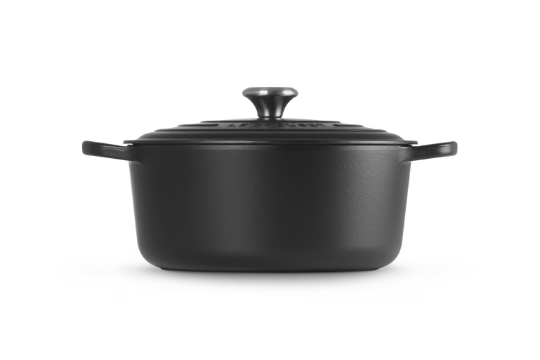 Le Creuset Signature 28cm Cast Iron Round Casserole - Satin Black | 21177280002430