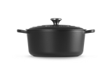 Le Creuset Signature 28cm Cast Iron Round Casserole - Satin Black | 21177280002430