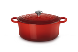 Le Creuset Signature 30cm Cast Iron Round Casserole - Cerise | 21177300602430