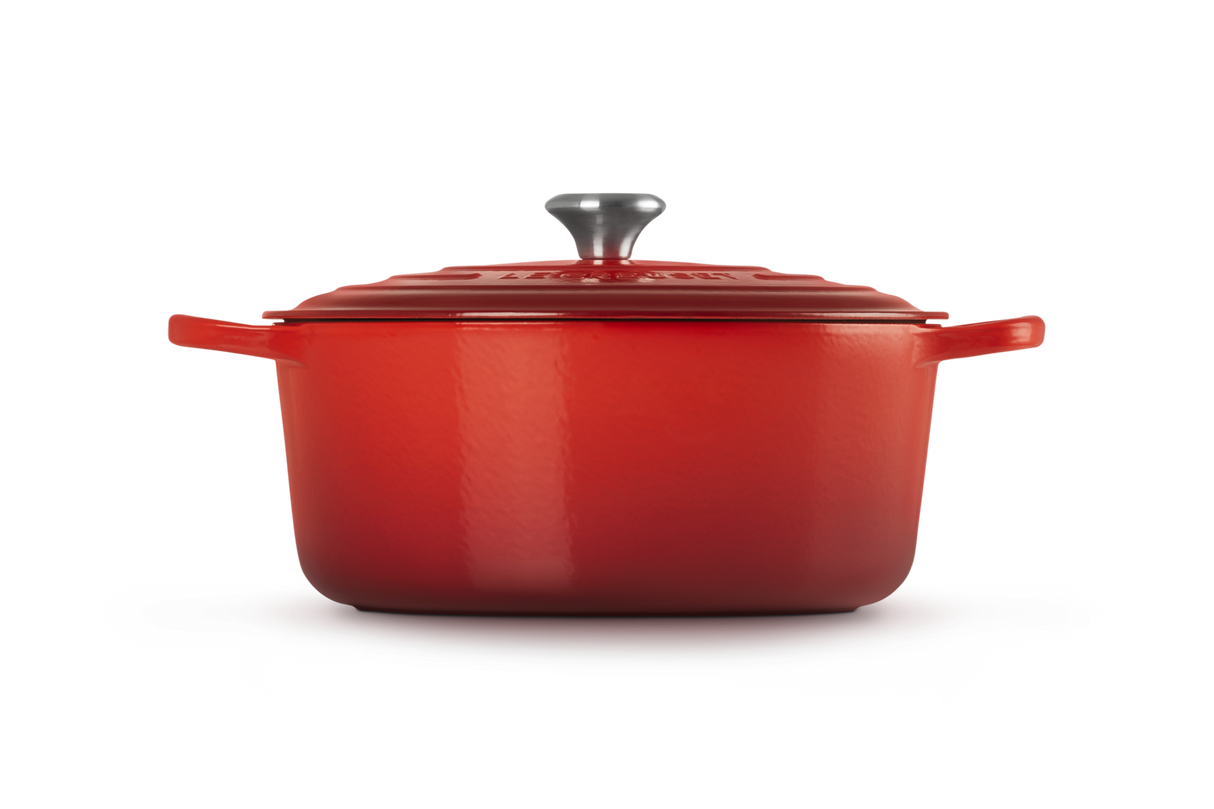 Le Creuset Signature 30cm Cast Iron Round Casserole - Cerise | 21177300602430