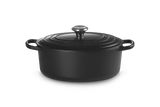 Le Creuset Signature 29cm Cast Iron Oval Casserole - Satin Black | 21178290002430
