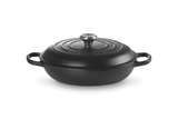 Le Creuset Signature 30cm Cast Iron Shallow Casserole - Satin Black | 21178300002430