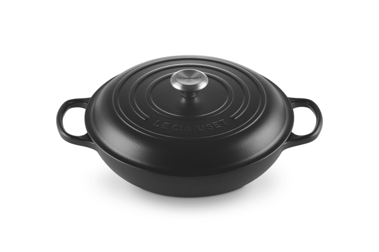Le Creuset Signature 30cm Cast Iron Shallow Casserole - Satin Black | 21178300002430