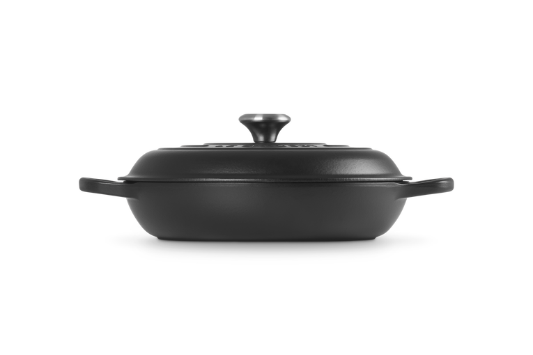 Le Creuset Signature 30cm Cast Iron Shallow Casserole - Satin Black | 21178300002430