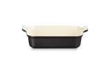 Le Creuset 26cm Stoneware Heritage Rectangular Dish - Satin Black | 71102260000001