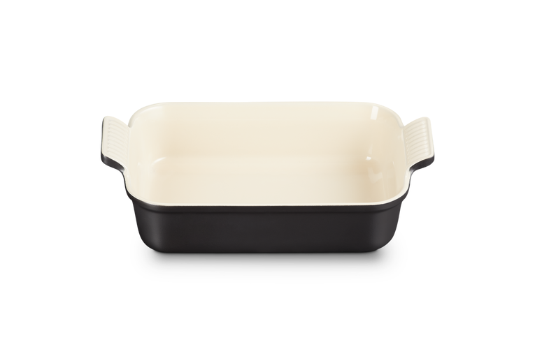 Le Creuset 26cm Stoneware Heritage Rectangular Dish - Satin Black | 71102260000001
