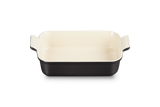 Le Creuset 26cm Stoneware Heritage Rectangular Dish - Satin Black | 71102260000001