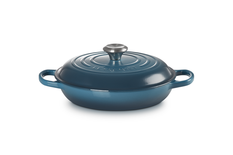Le Creuset Signature 26cm Cast Iron Shallow Casserole - Deep Teal | 21180266422430