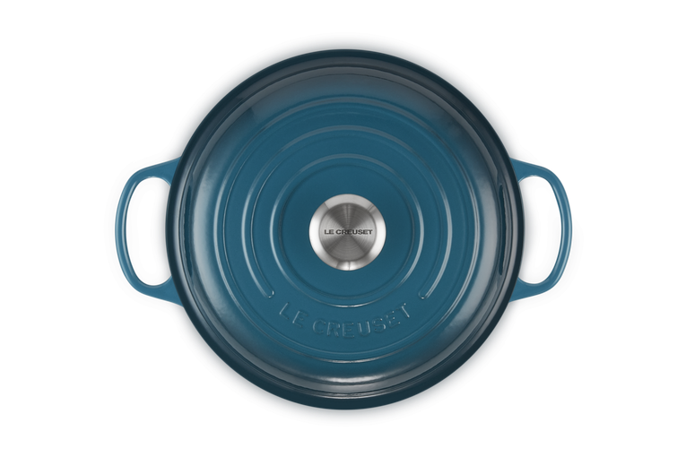 Le Creuset Signature 26cm Cast Iron Shallow Casserole - Deep Teal | 21180266422430