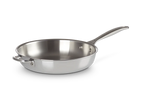 Le Creuset Signature 28cm Uncoated Frying Pan with Helper Handle - Stainless Steel | 96600228000100