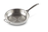 Le Creuset Signature 28cm Uncoated Frying Pan with Helper Handle - Stainless Steel | 96600228000100