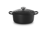 Le Creuset Signature 24cm Cast Iron Round Casserole - Satin Black | 21177240002430