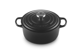 Le Creuset Signature 24cm Cast Iron Round Casserole - Satin Black | 21177240002430