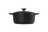 Le Creuset Signature 24cm Cast Iron Round Casserole - Satin Black | 21177240002430
