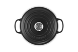 Le Creuset Signature 24cm Cast Iron Round Casserole - Satin Black | 21177240002430