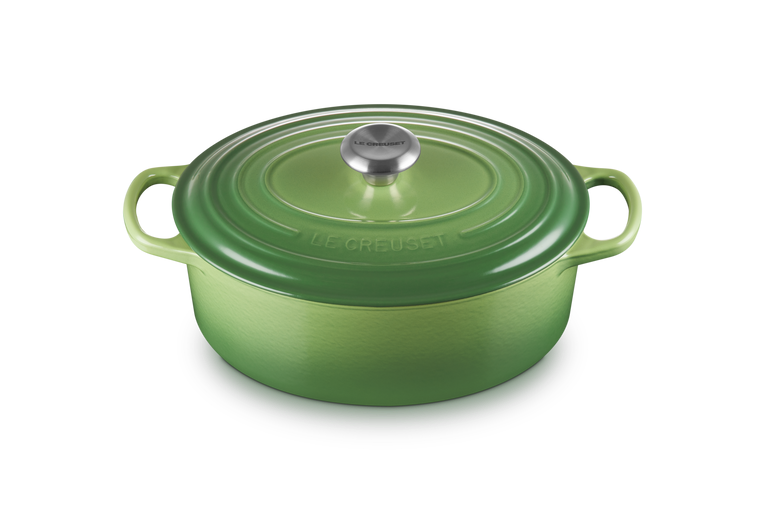 Le Creuset Signature 29cm Cast Iron Oval Casserole - Bamboo Green | 21178294082430