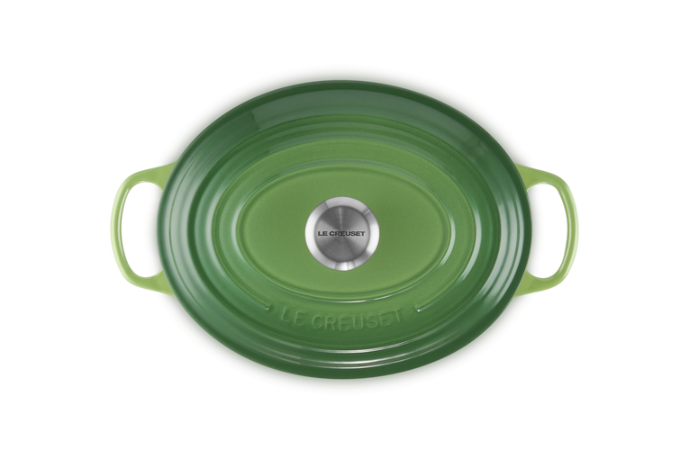 Le Creuset Signature 29cm Cast Iron Oval Casserole - Bamboo Green | 21178294082430