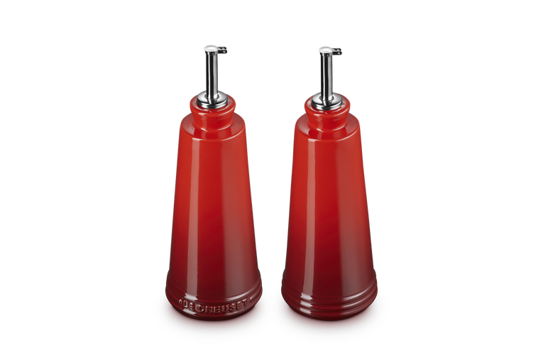 Le Creuset Signature Stoneware 300ml Oil & Vinegar Set  - Cerise | 80842300600003