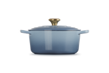 Le Creuset Signature 24cm Cast Iron Round Casserole - Chambray | 21177244344441