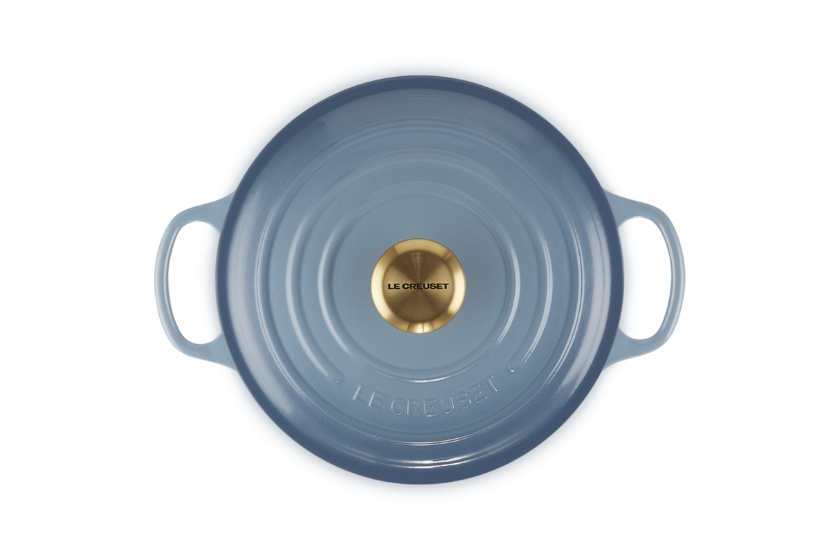 Le Creuset Signature 24cm Cast Iron Round Casserole - Chambray | 21177244344441