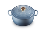 Le Creuset Signature 26cm Cast Iron Round Casserole - Chambray | 21177264344441
