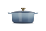 Le Creuset Signature 26cm Cast Iron Round Casserole - Chambray | 21177264344441