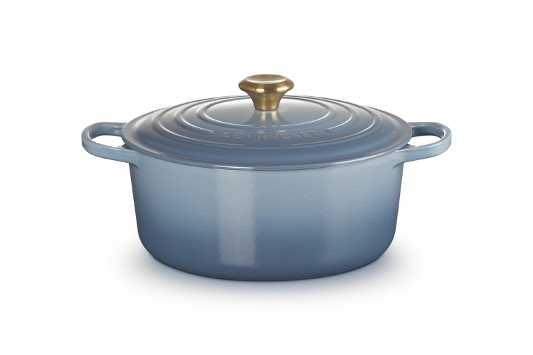 Le Creuset Signature 28cm Cast Iron Round Casserole - Chambray | 21177284344441
