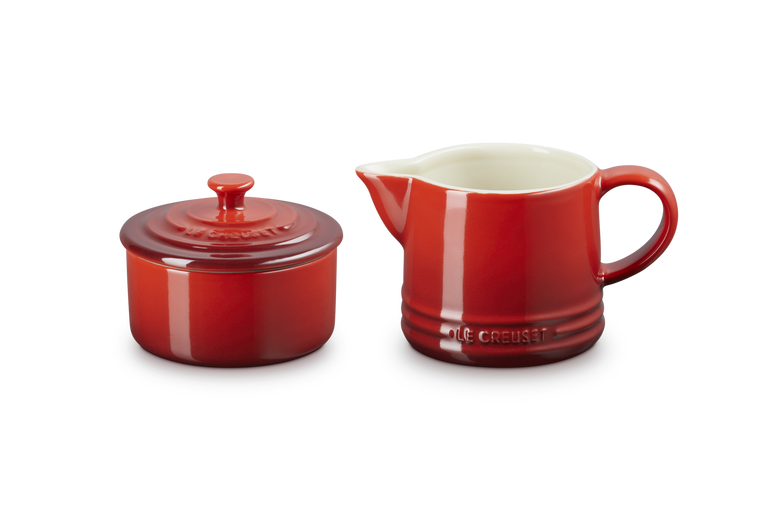 Le Creuset Signature Stoneware Milk & Sugar Set  - Cerise | 89331000600003