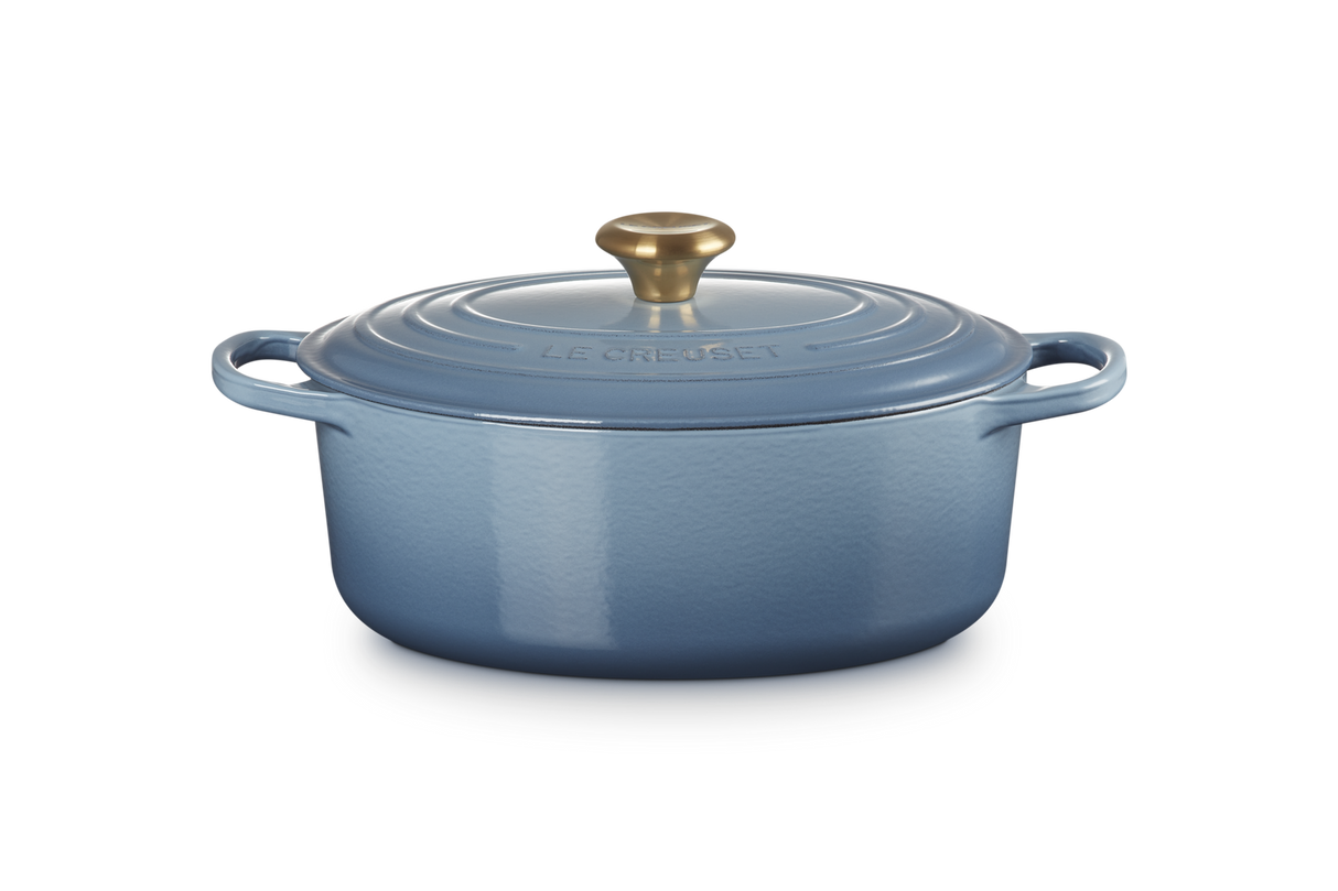 Le Creuset Signature 29cm Cast Iron Oval Casserole - Chambray | 21178294344441