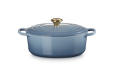 Le Creuset Signature 29cm Cast Iron Oval Casserole - Chambray | 21178294344441