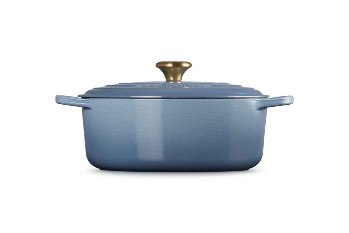 Le Creuset Signature 29cm Cast Iron Oval Casserole - Chambray | 21178294344441