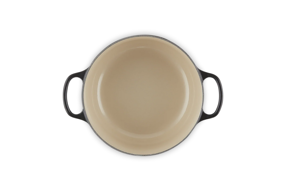 Le Creuset Signature 20cm Cast Iron Round Casserole - Satin Black | 21177200002430