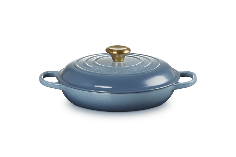 Le Creuset Signature 26cm Cast Iron Shallow Casserole - Chambray | 21180264344441
