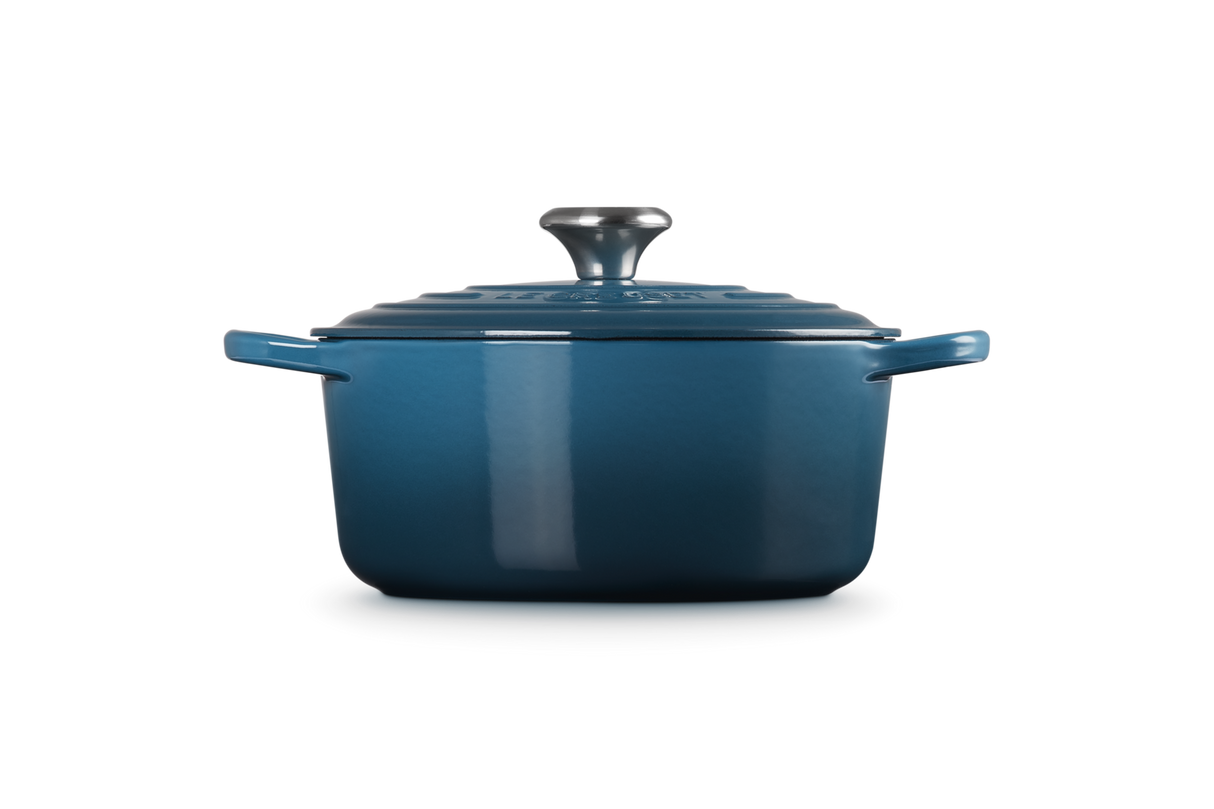 Le Creuset Signature 24cm Cast Iron Round Casserole - Deep Teal | 21177246422430