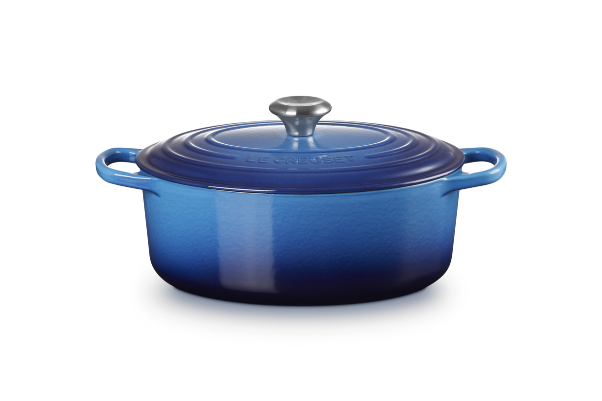 Le Creuset Signature 29cm Cast Iron Oval Casserole - Azure | 21178292202430