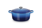 Le Creuset Signature 22cm Cast Iron Round Casserole - Azure | 21177222222430
