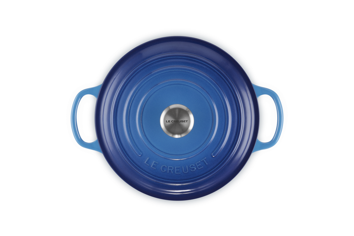 Le Creuset Signature 22cm Cast Iron Round Casserole - Azure | 21177222222430