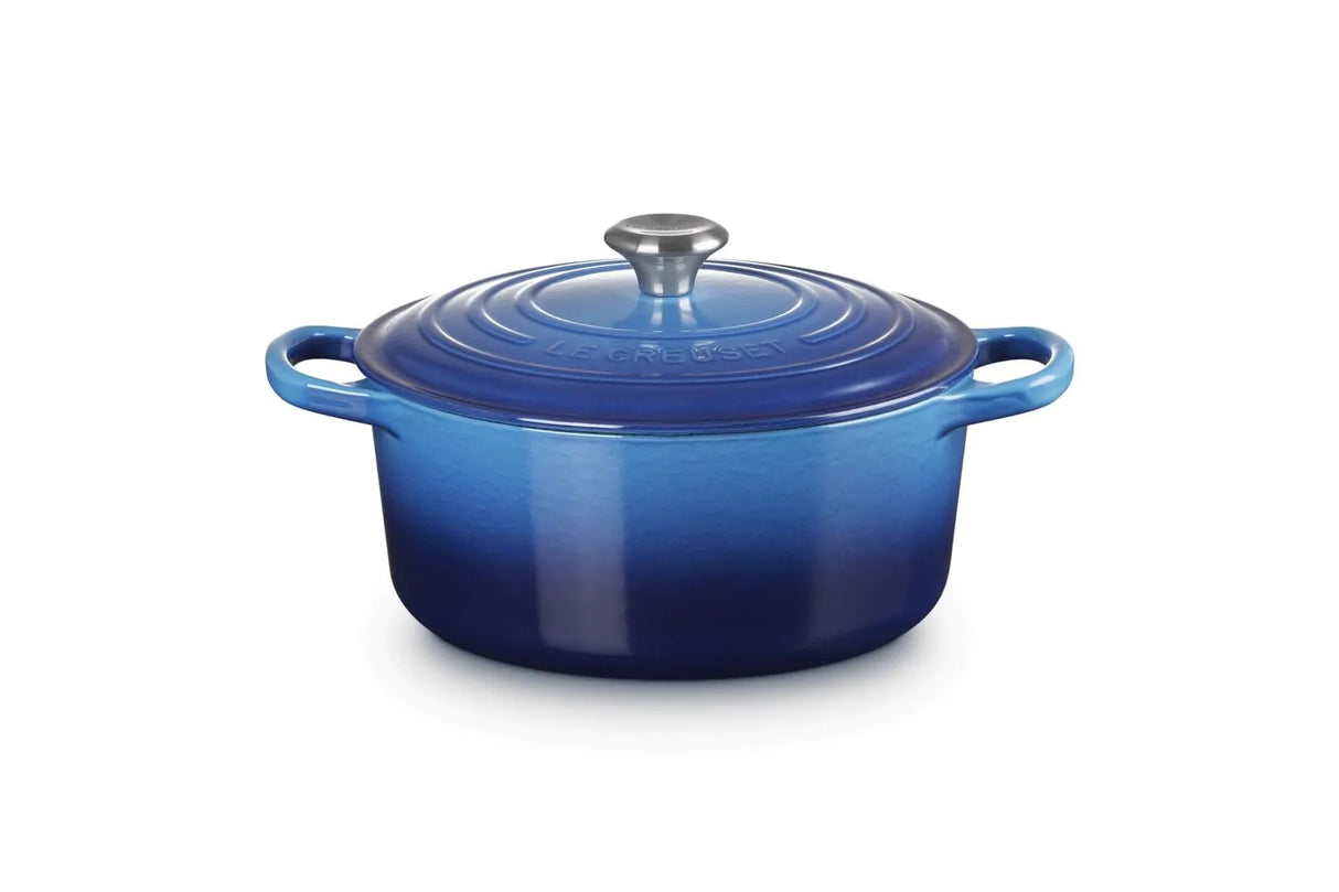 Le Creuset Signature 20cm Cast Iron Round Casserole - Azure | 21177202202430
