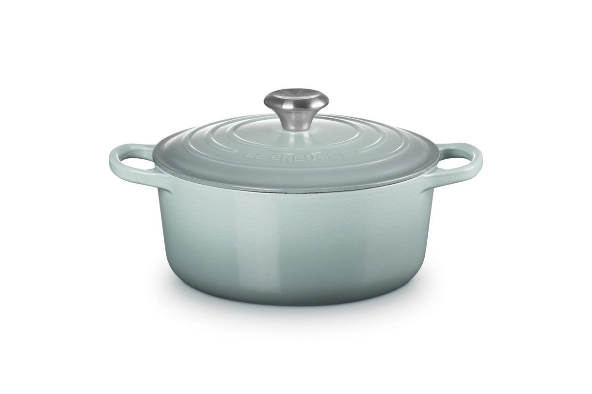Le Creuset Signature 24cm Cast Iron Round Casserole - Sea Salt | 21177247174430