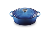 Le Creuset Signature 27cm Cast Iron Oval Casserole - Azure | 21178272202430