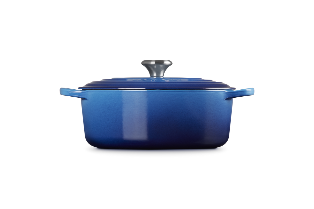 Le Creuset Signature 27cm Cast Iron Oval Casserole - Azure | 21178272202430